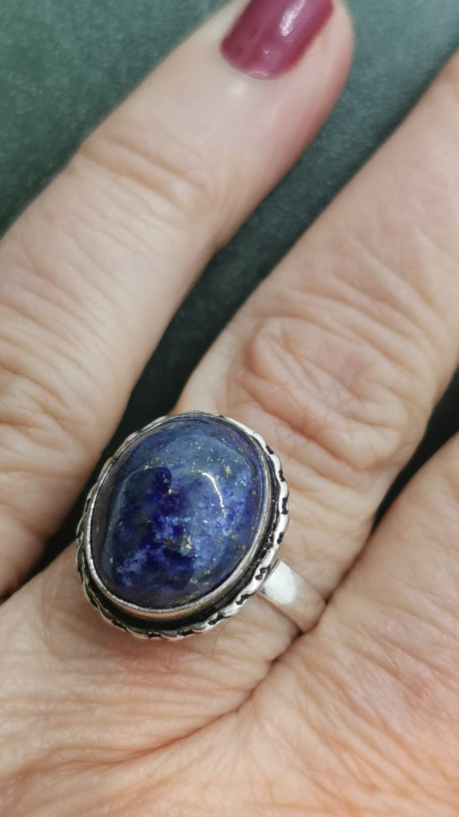 Bague lapis lazuli argent 925 - T54