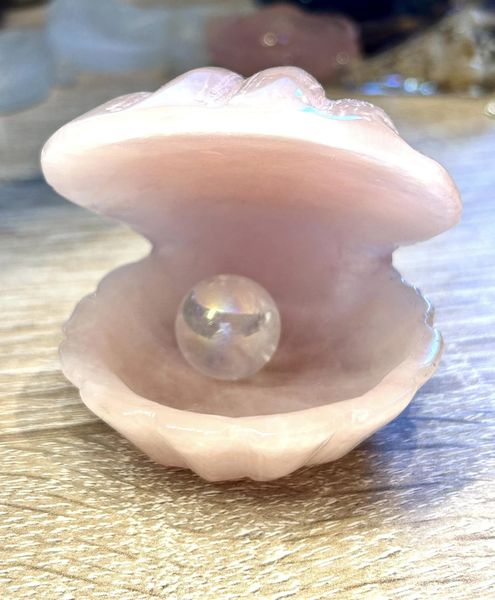 Coquille saint Jacques en quartz rose