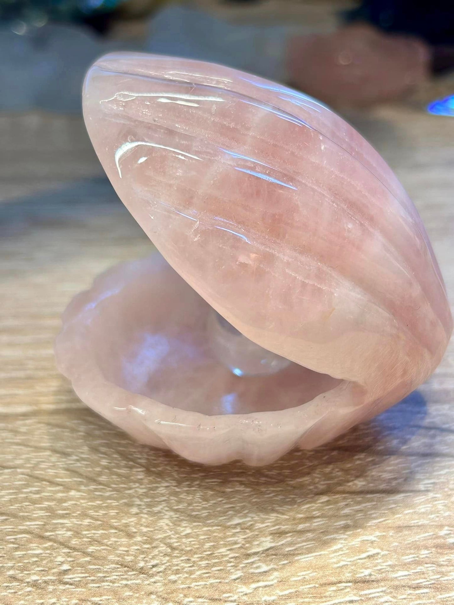 Coquille saint Jacques en quartz rose