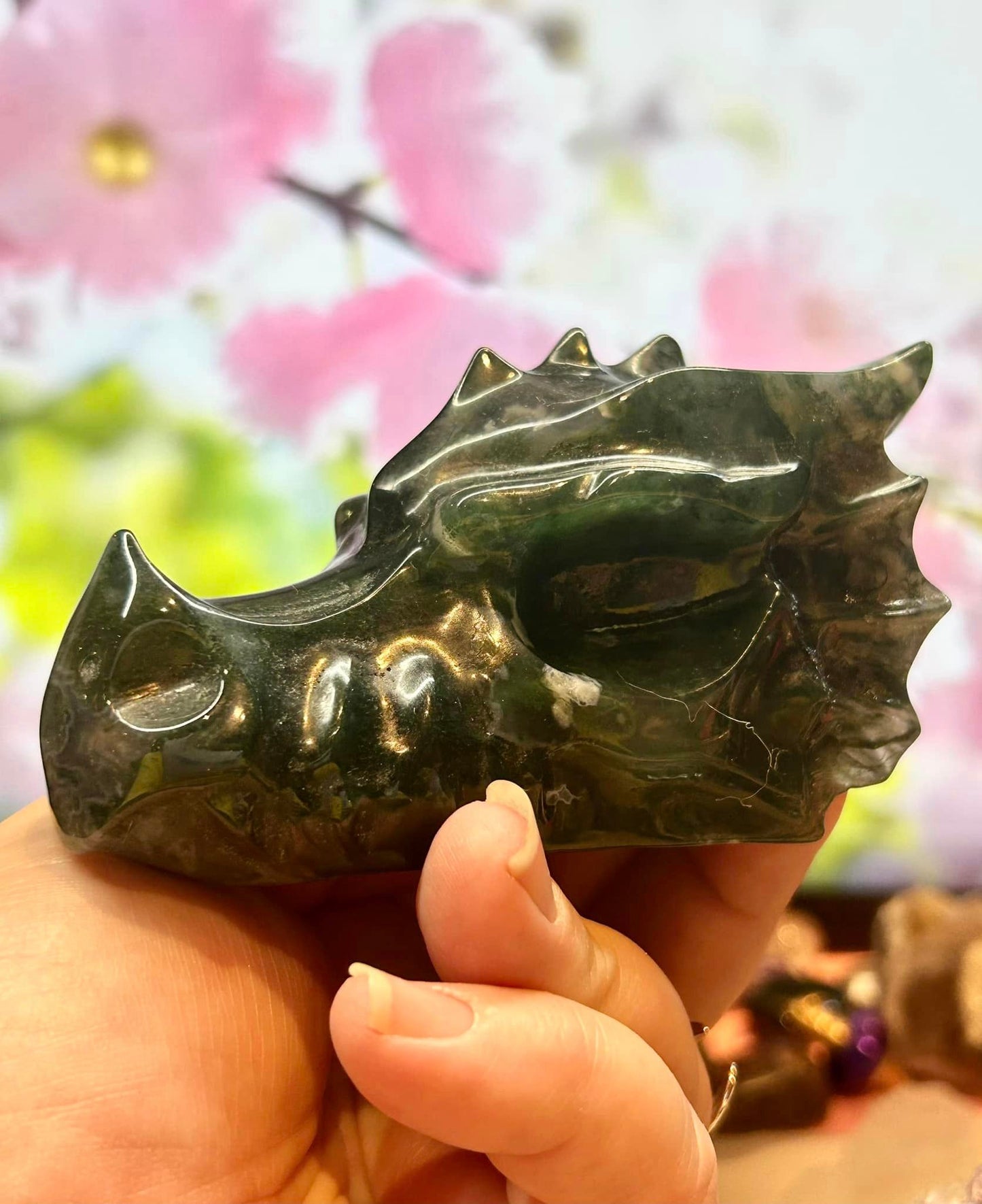 Dragon en agate mousse