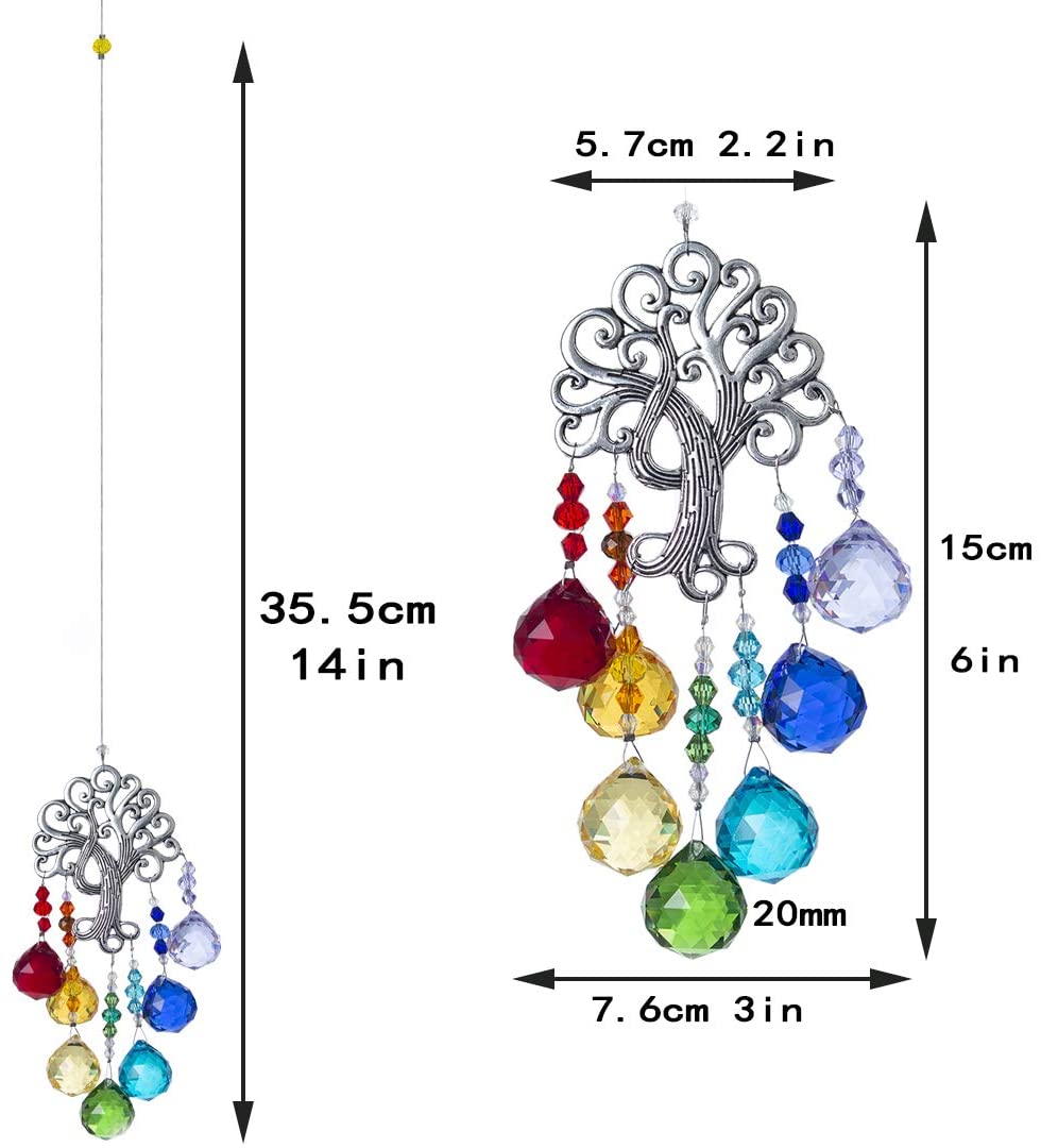 Mobile arbre de vie couleurs 7 chakras Feng Shui