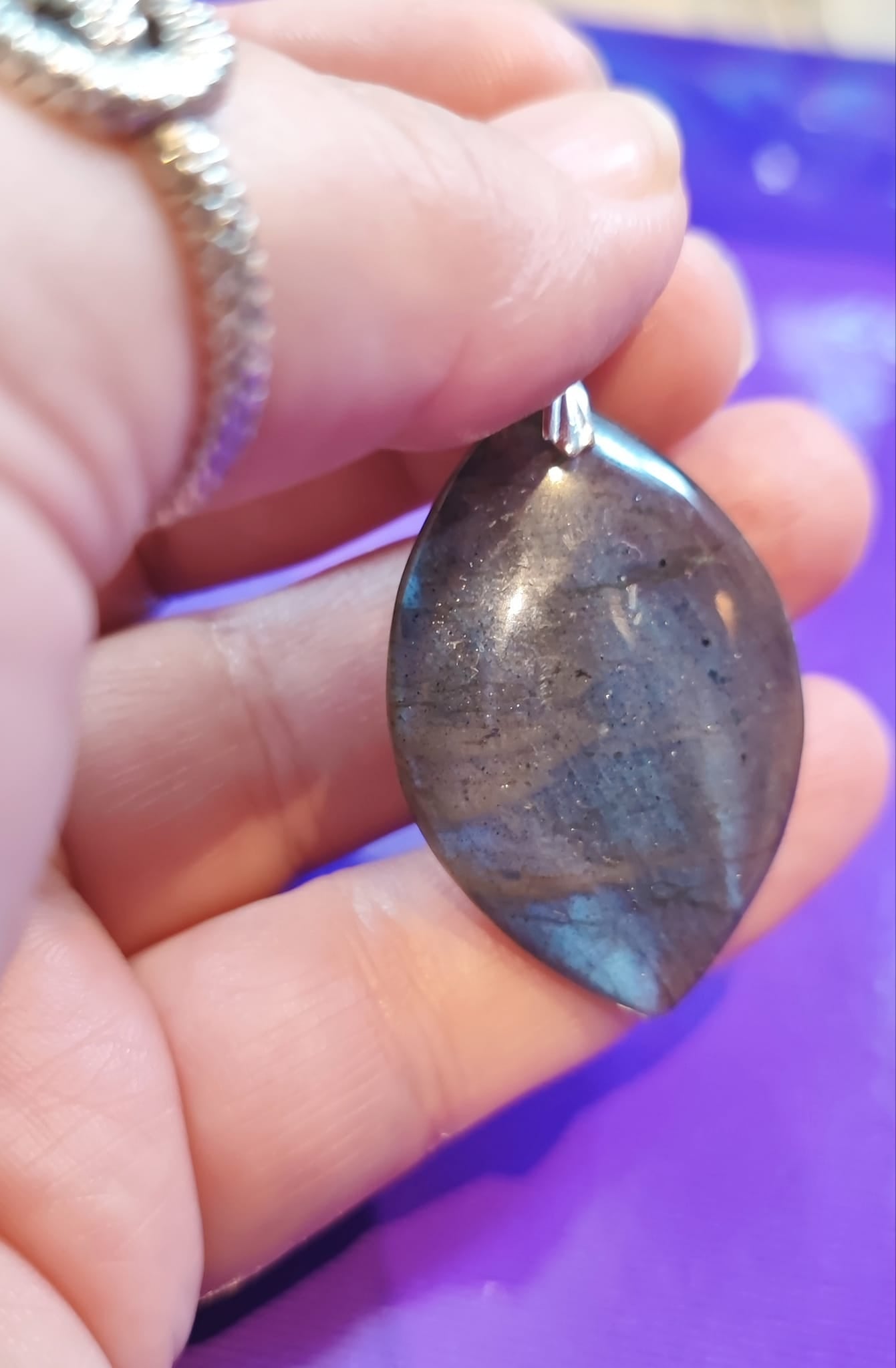 Pendentif labradorite en argent 925