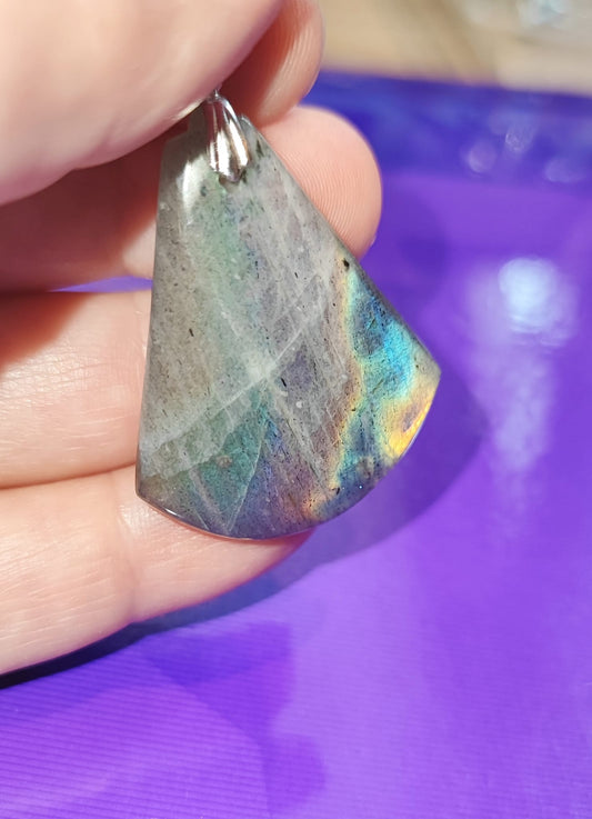 Pendentifs de labradorite avec bélières en argent 925