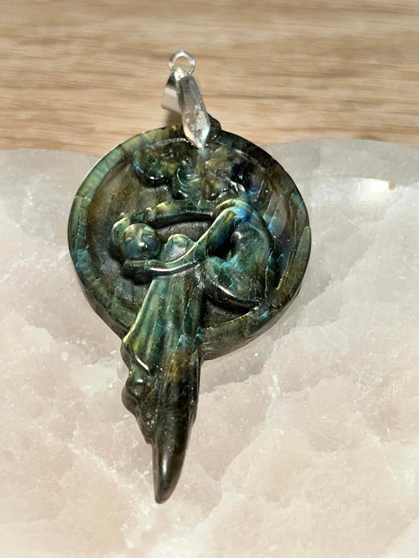 Pendentif labradorite fée