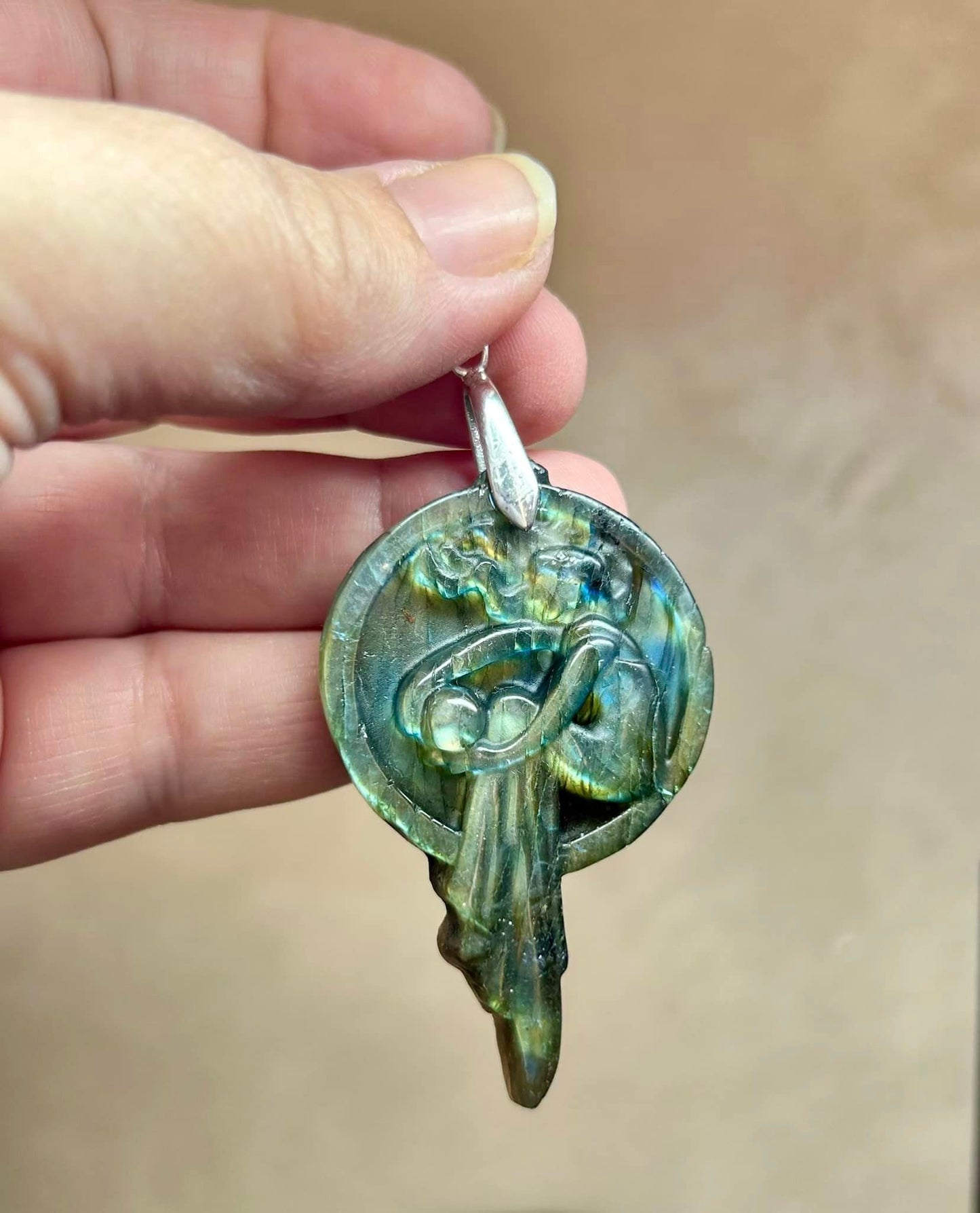 Pendentif labradorite fée