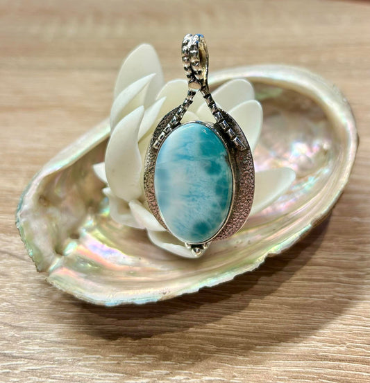 Pendentif en argent 925 en Larimar