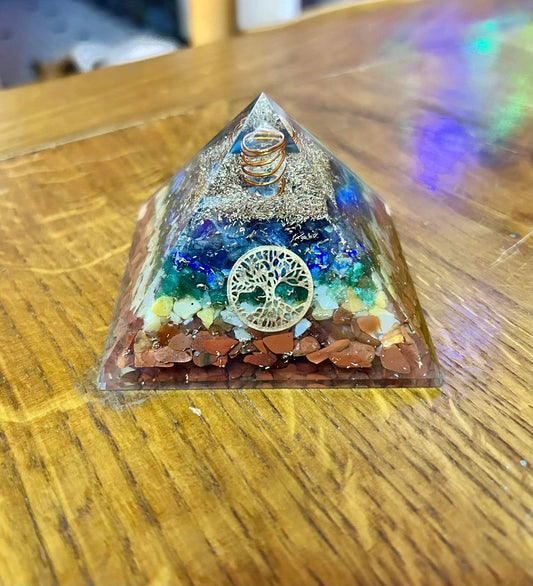 Pyramide 7 chakras orgonite